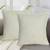 Mezposh Cohort OffWhite Cotton Self Design TexturedHand made Croatia Cushion Cover (16"x16") (Set of 2)