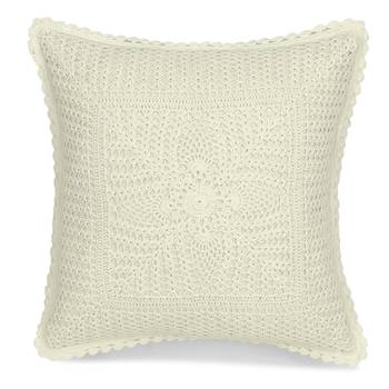 Mezposh Cohort OffWhite Cotton Self Design TexturedHand made Croatia Cushion Cover (16"x16") (Set of 2) 2