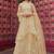 Beige embroidered net salwar