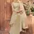 Beige embroidered net salwar