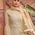 Beige embroidered net salwar
