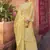 Yellow embroidered net salwar