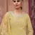 Yellow embroidered net salwar