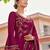 Magenta embroidered georgette salwar