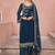 Navy blue embroidered georgette salwar
