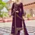 Purple embroidered georgette salwar