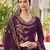 Purple embroidered georgette salwar