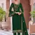 Green embroidered georgette salwar