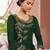 Green embroidered georgette salwar