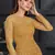 Yellow embroidered net salwar