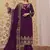 Purple embroidered georgette salwar