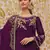 Purple embroidered georgette salwar
