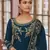 Navy blue embroidered georgette salwar