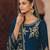 Navy blue embroidered georgette salwar