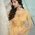 Yellow embroidered net salwar