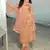 Peach embroidered net salwar
