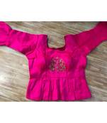 Pink Color Dupion Silk Gotta Patti Work Blouse