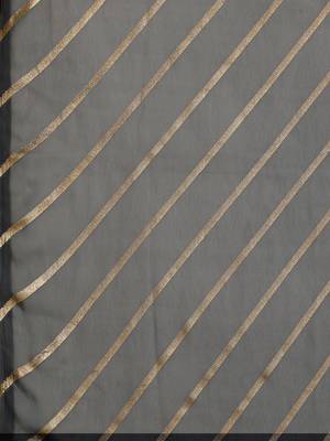 Black Soild Poly Crepe A-Line Kurta with Pant and Dupatta 5