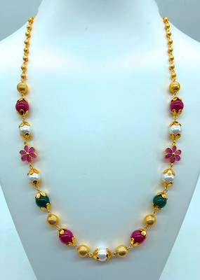 Yellow gold_plated Gold Brass   set of  pcs chain 1