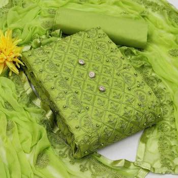 Green aari cotton salwar 1