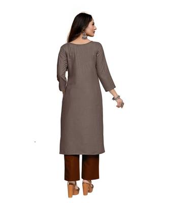 Silver cotton embroidered stitched   kurti 2