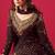 coffee Indian Hit Georgette Straight Suit Party Wedding Cocktail Wear Ethnic Women Girls Semi stitched suit