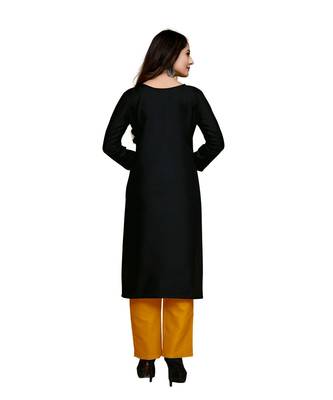 Black cotton embroidered stitched   kurti 2