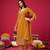 Yellow Indian Hit Georgette Straight Suit  Party Wedding Cocktail Wear Ethnic Women Girls Semi stitched suit