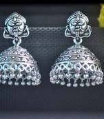 Fancy Designer Ethnic Silver jhumkas Earrings