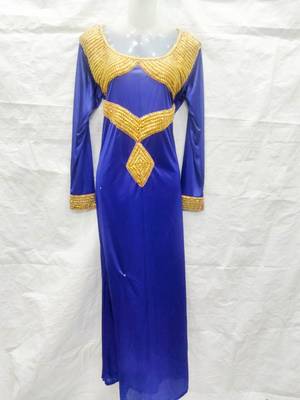 Blue embroidered georgette farasha 1