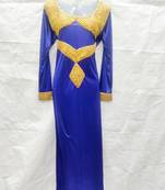 Blue embroidered georgette farasha