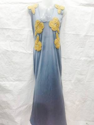 Grey embroidered georgette farasha 1