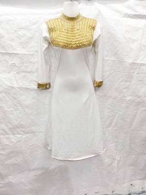 Off-white embroidered georgette fustan 1