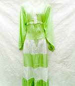 Off-white embroidered georgette fustan