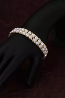 Real Natural Hyderabadi pearls Bracelet With Certificate