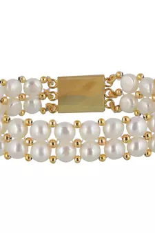 Real Natural Hyderabadi pearls Bracelet With Certificate
