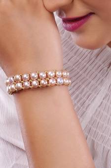 Real Natural Hyderabadi pearls Bracelet With Certificate