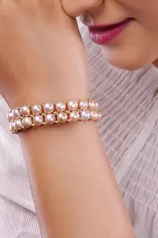Real Natural Hyderabadi pearls Bracelet With Certificate