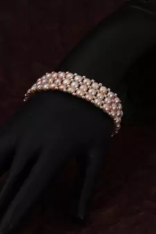 Real Natural Hyderabadi pearls Bracelet With Certificate