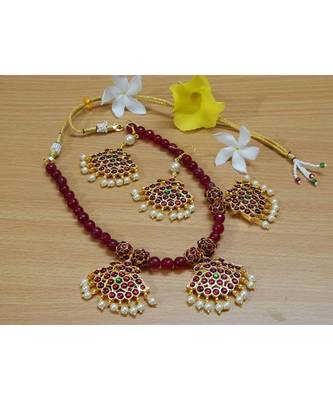 Maroon agate necklace-sets 2