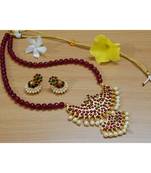 Maroon agate necklace-sets