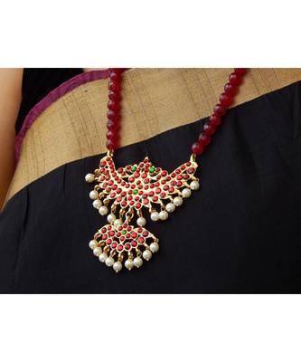 Maroon agate necklace-sets 3