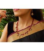 Maroon agate necklace-sets