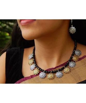 Black agate necklace-sets 3