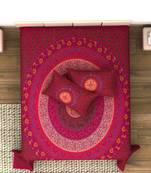 Jaipuri Print Cotton Mandala Double Badsheet  240 TC With 2 Pillow Cover