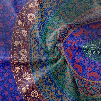 Jaipuri Print Cotton Mandala Double Badsheet  240 TC With 2 Pillow Cover 4
