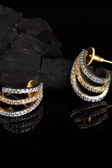 Gold earrings