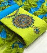 VredeVogel Cotton Self Design Salwar Suit Material  (Unstitched)