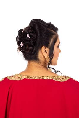 Red Wedding Farasha /Abaya/Gown/Gold Embellished Kaftan Maxi Dress 4