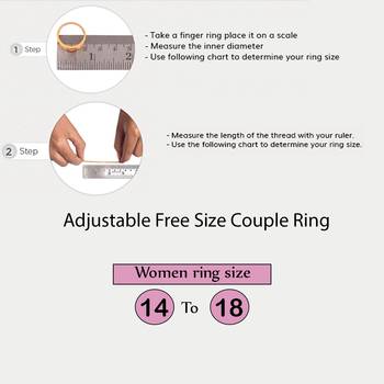 Adjustable Round Gold Tone Stylish Finger Ring For Women And Girl 5